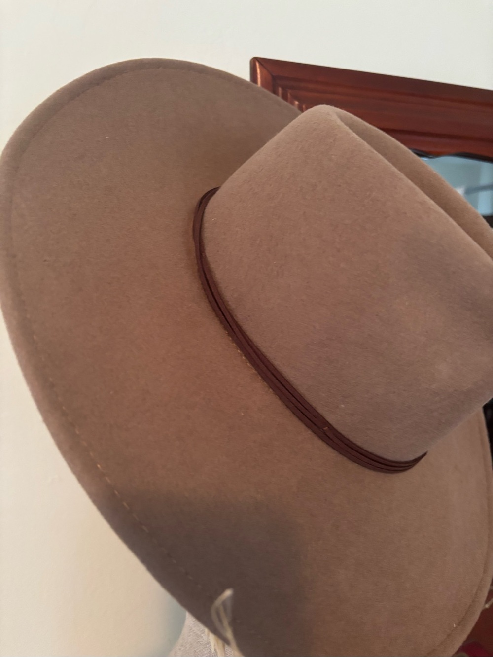Overland Brown Felt Hat with Feather Trim - Picture 4 of 9